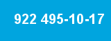 922 495-10-17 922 495-10-17